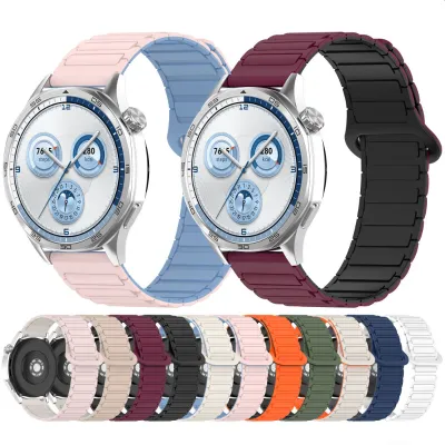 22mm Magnetic Silicone Shaped Watch Strap Premium Smartwatch Replacement Band Multiple Colors Comfortable Durable